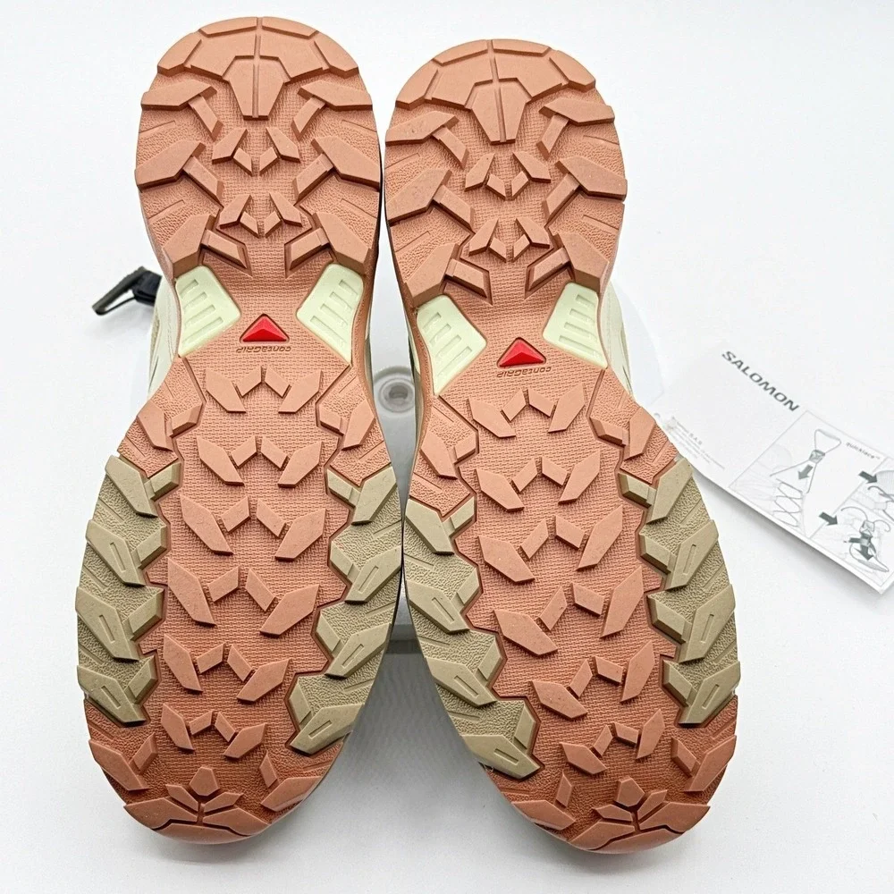 Salomon Beige and Peach Trail Running Shoes